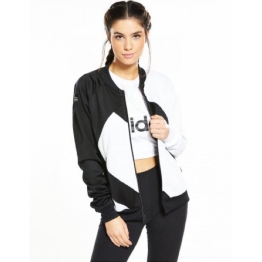 Adidas Women's MonochromeEquipment ADV 91-17 Black & White Bomber Jacket Size XS